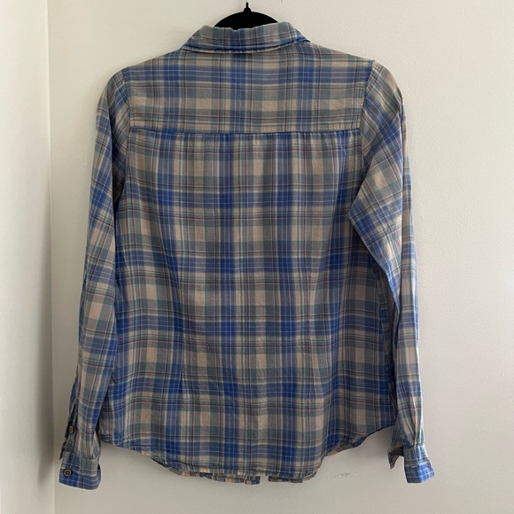 Wet Seal Blue Plaid Button Up Shirt - Picture 4 of 4